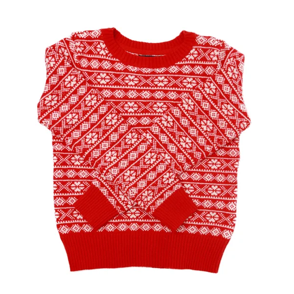 Zimowy Czerwony Sweter Tekstura — Zdjęcie stockowe