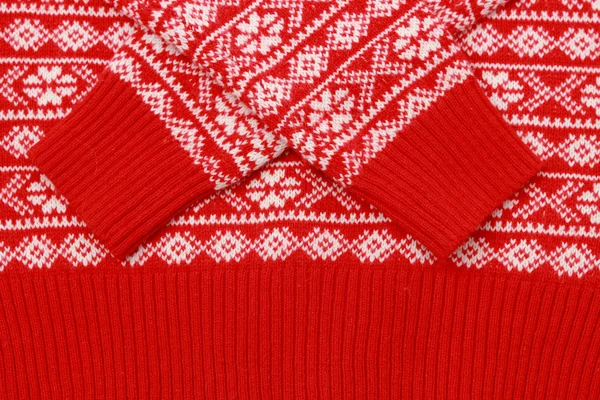 Winter Rode Trui Textuur — Stockfoto