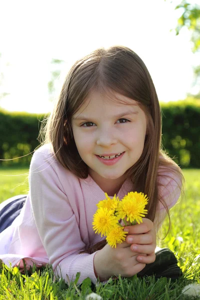 Beautiful little girl in the park Royalty Free Stock Photos