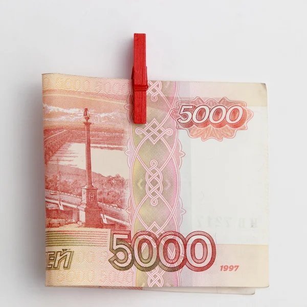 Ять Тисяч Рубль Нотатки Банкнота Російської Федерації — стокове фото