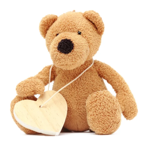 Teddy bear and love symbol — Stock Photo, Image