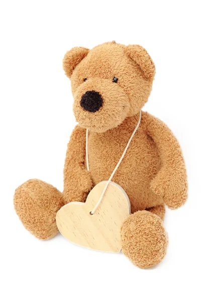 Teddy bear and love symbol — Stock Photo, Image