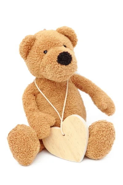 Teddybär und Liebessymbol — Stockfoto