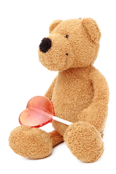 Toy bear on Food theme — Stock Photo, Image