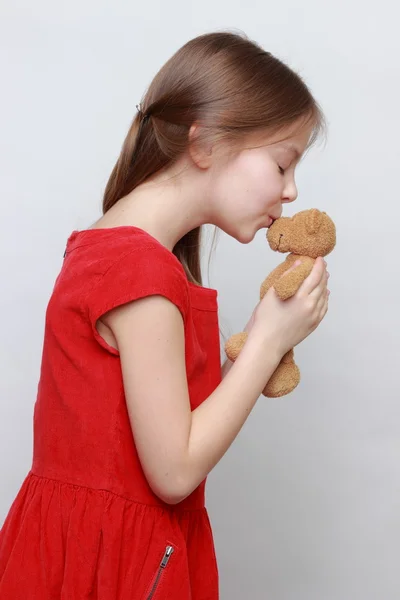 Kid med leksak — Stockfoto