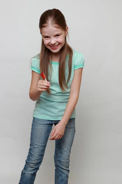 Little girl and food — Stock Photo, Image