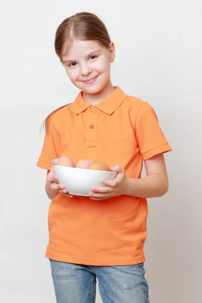 Kid on Food theme — Stock Photo, Image