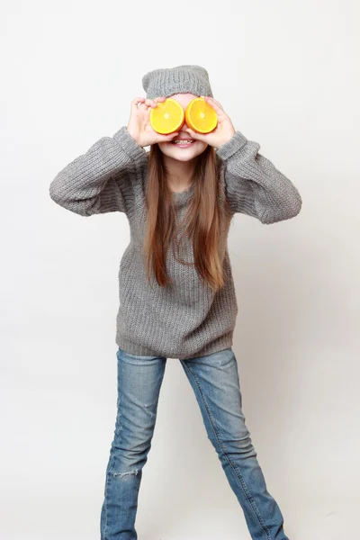 Kid on Food theme — Stock Photo, Image