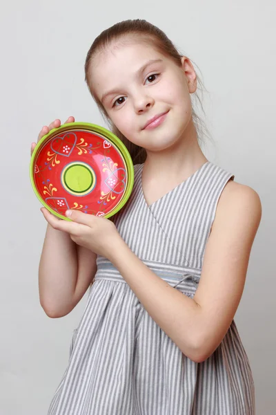 Kid with Art object — Stock Photo, Image