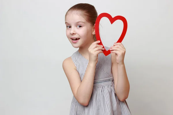 Kid holding Simbolo vacanza — Foto Stock