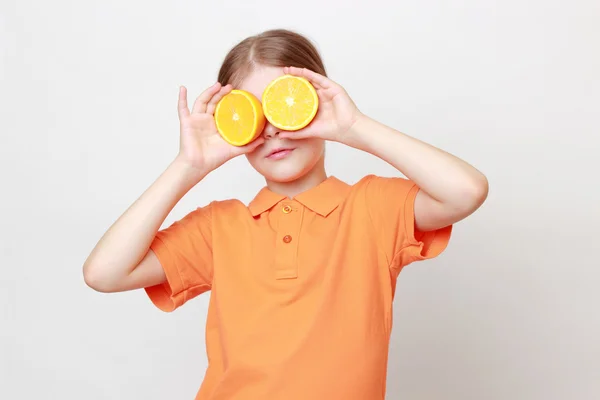 Adorable kid on Food theme — Stock Photo, Image