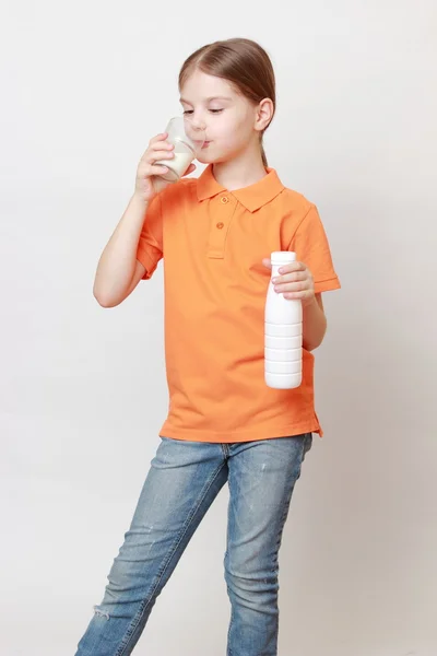 Smiley kid on Food theme — Stock Photo, Image