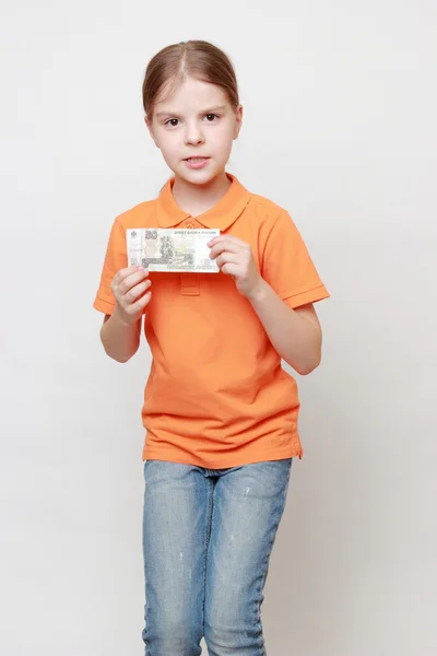 Kid a hotovostní peníze — Stock fotografie