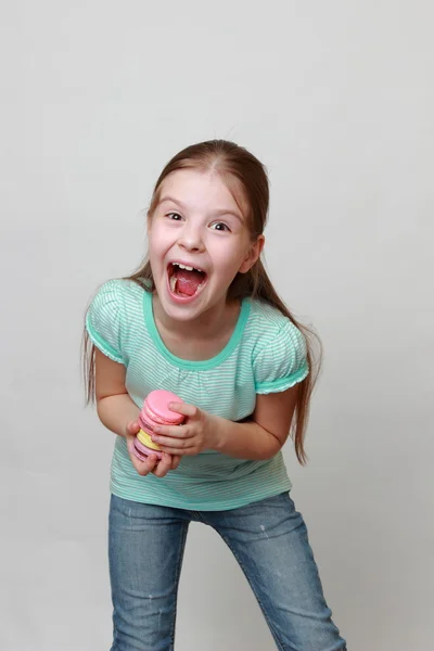 Kid on Food theme — Stock Photo, Image