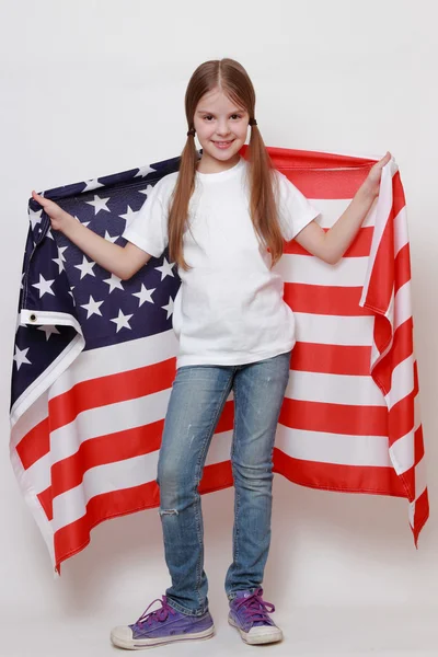 Criança patriótica — Fotografia de Stock