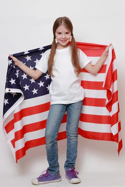 Patriotic kid — Stock Photo, Image