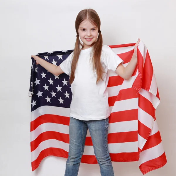 Patriotic kid — Stock Photo, Image