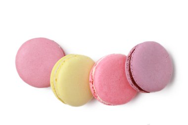 Lezzetli ve renkli Fransızca macaroons 