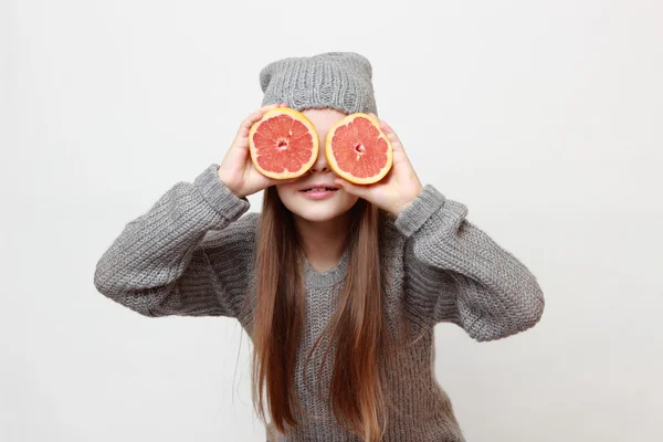 Kid on Food theme — Stock Photo, Image