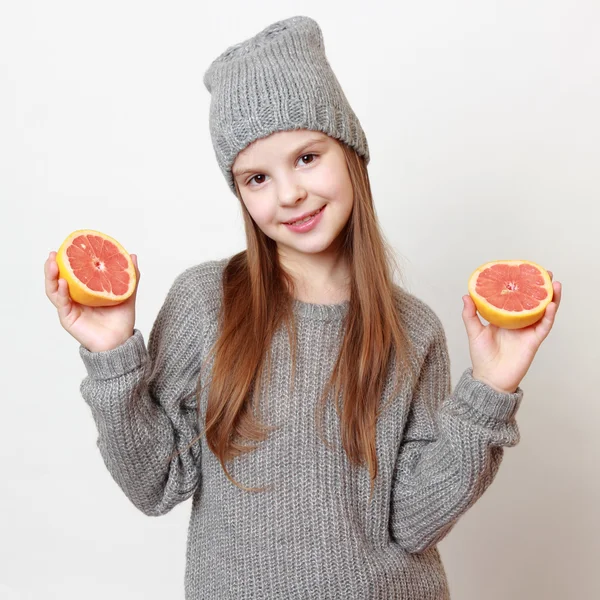 Kid on Food theme — Stock Photo, Image