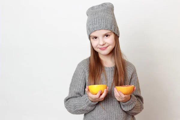 Kid on Food theme — Stock Photo, Image