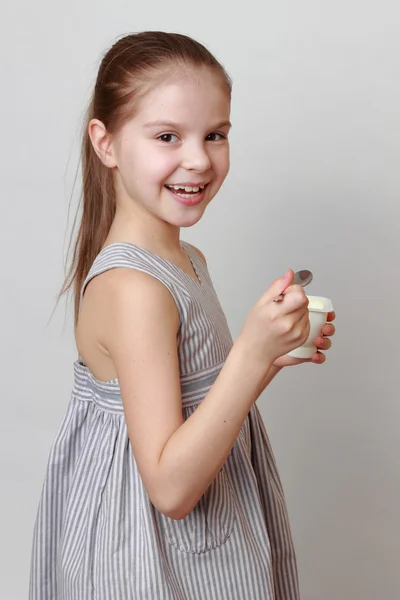 Tema Kid on Food — Foto de Stock