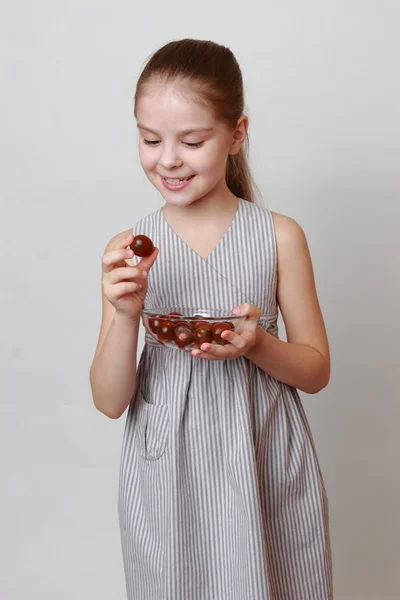 Tema Kid on Food — Foto de Stock