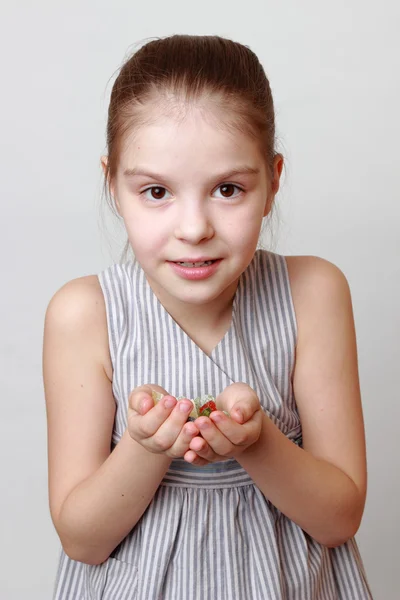 Enfant sur le thème de la nourriture — Photo