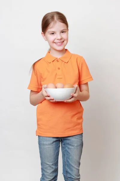 Kid on Food theme — Stock Photo, Image