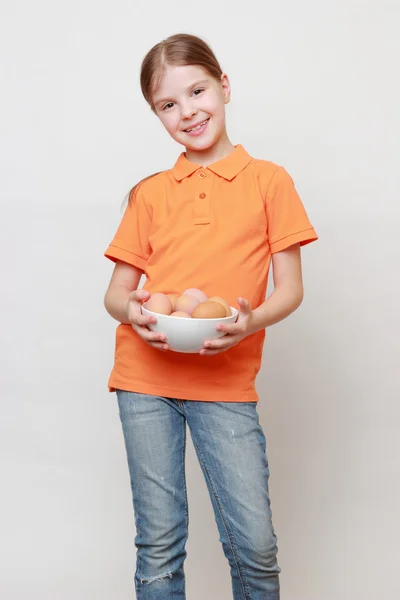 Kid on Food theme — Stock Photo, Image