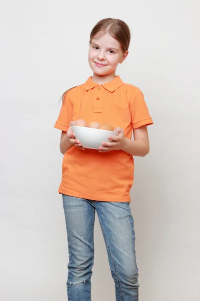 Kid on Food theme — Stock Photo, Image