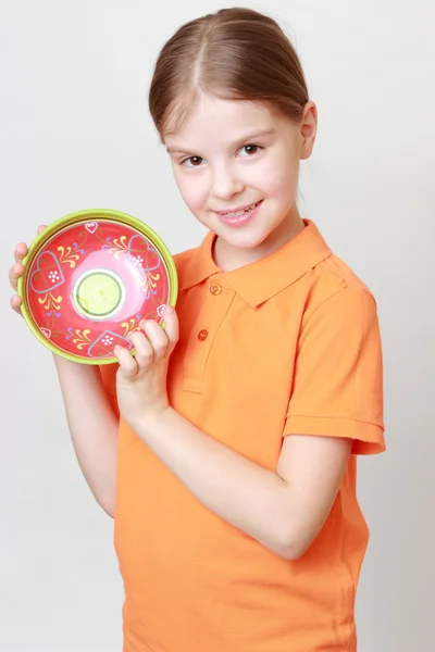 Kid on Food theme — Stock Photo, Image