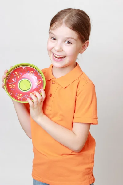 Kid on Food theme — Stock Photo, Image