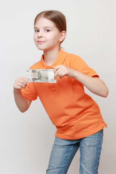 Kid on business theme — Stock Photo, Image