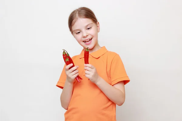 Kid on food theme — Stock Photo, Image