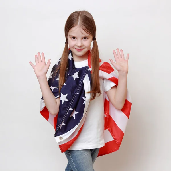 Patriotic kid Stock Picture