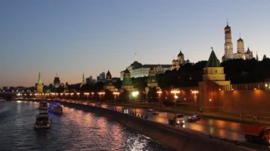 Moscow, Rusya Federasyonu - 12 Haziran: Görünümünü Kremlin ile Moskova Nehri