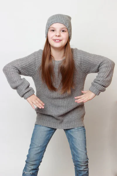 Kid på Fashion tema — Stockfoto