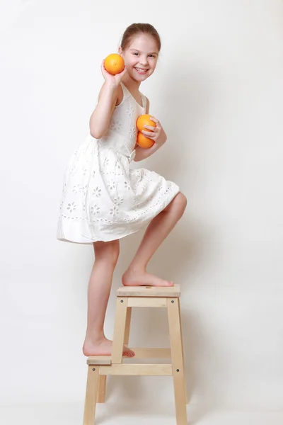 Criança sobre tema de comida — Fotografia de Stock