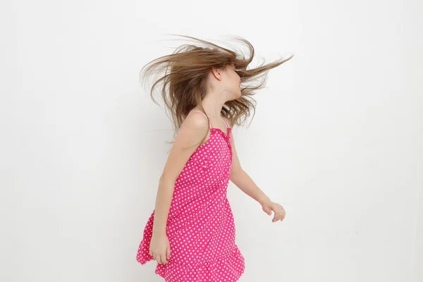 Lovely Portrait Beautiful Emotional Little Girl — Stock Photo, Image