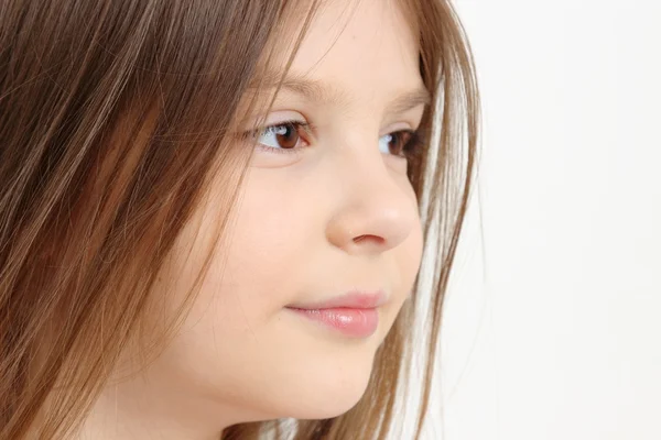 Retrato Encantador Menina Bonita Emocional — Fotografia de Stock