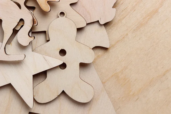 Close Festive Decor Wooden Table — Stock Photo, Image