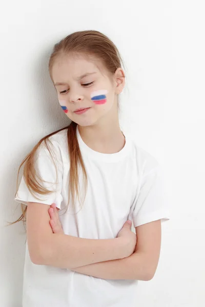 Criança e bandeira — Fotografia de Stock