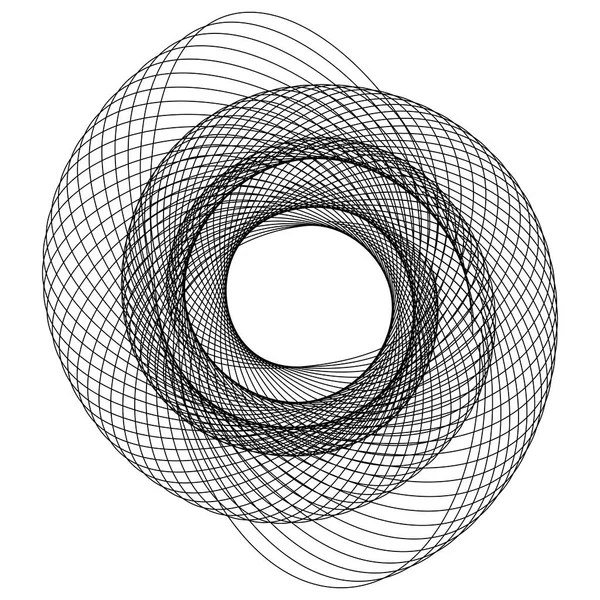 Forme Géométrique Abstraite Technologie Logo Rond Élément Design Lignes Forme — Image vectorielle