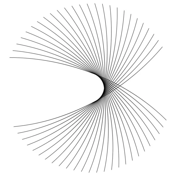 Forma Geométrica Abstracta Logo Redondo Tecnología Elemento Diseño Líneas Forma — Vector de stock