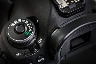 Professional modern DSLR camera clipart