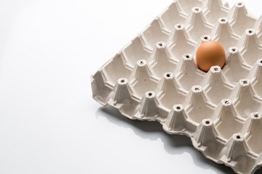 Beyaz arkaplanda yumurtalar