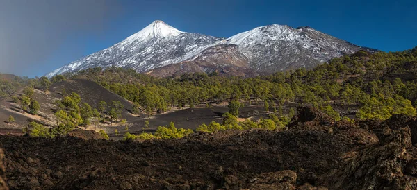 Cime Dei Vulcani Teide Pico Viejo Tramonto Viste Dal Cratere — Foto Stock