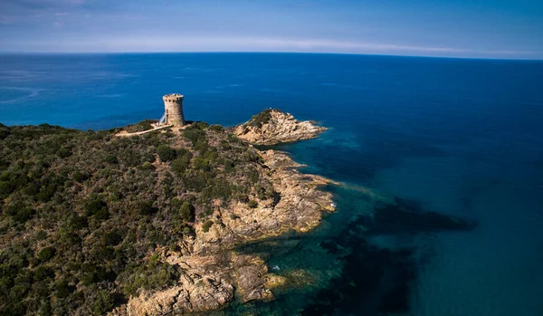 Vista Aérea Costa Córcega Francia — Foto de Stock