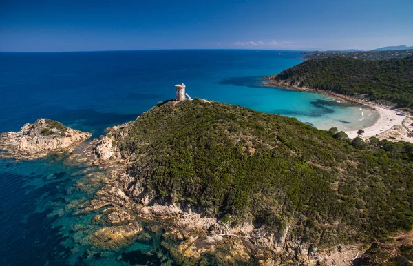 Vista Aérea Costa Córcega Francia — Foto de Stock